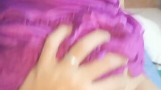 Hot Thai Asian Idol Fanclub Cock Hard Sex In Purple Sexy Purple Dress Then Get Cum On Her Tits