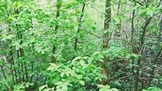 Babbylittle - Slobbery Blowjob In The Forest To An Unknown Guy