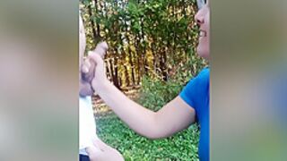 Public Park Blowjob & Cumshot