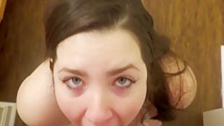 Teen 18+ Bbw Neighbor Creampied By Big Cock In Bathroom