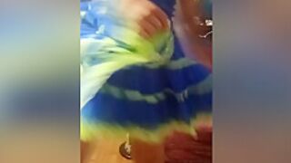 Mardi Gras Wife Pulls Open Asshole & Dripping Wet Cunt