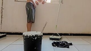 Married Housewife Cheats On Her Husband With A Painter With A Big Dick