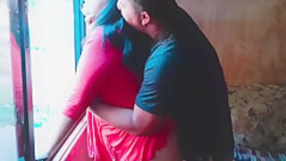 Stepmom Is Surprised - Sex In The Window With Her Perverted Stepson