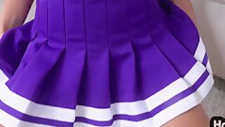 Petite Asian Cheerleader Jerks In Pov While Talking Dirty