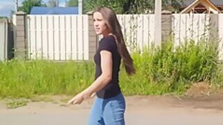 Crazy Naked Teen 18+ In Public Of The Villagers! 18 Y.o