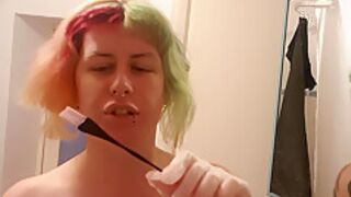 Alternative Girl Shaves Head