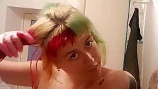 Alternative Girl Shaves Head