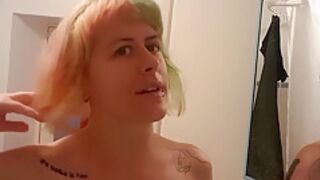 Alternative Girl Shaves Head