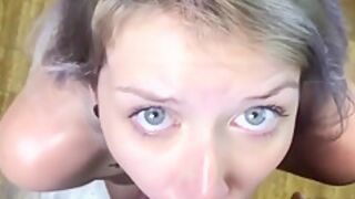 White Chick Deepthroating Her First Bbc