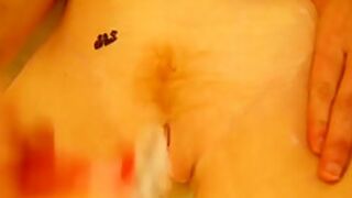 Redhead Shaves Her Hairy Pussy For Bbc Lover