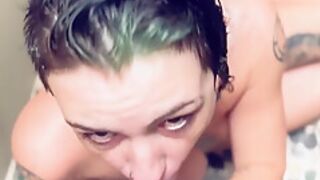 Gets Wet And Wild With Her Big Purple Dildo In The Shower (full Clip) With Skylar Calico