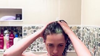 Gets Wet And Wild With Her Big Purple Dildo In The Shower (full Clip) With Skylar Calico