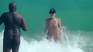 Helena Price - Nude Beach Older Men Tease 1