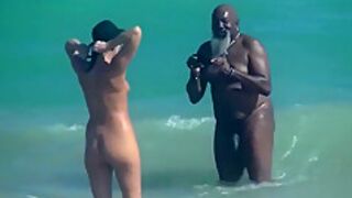 Helena Price - Nude Beach Older Men Tease 1