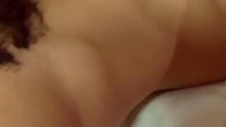 A Brunette With Hairy Pussy Gets Dick On Her Face And In Her Throat