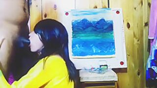 An Artist Slut Girl Knows Best How To Give Blowjob