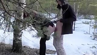 Femfoxfury - Couple Fuck In The Winter Forest