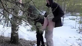 Femfoxfury - Couple Fuck In The Winter Forest