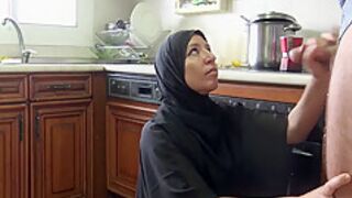 Algerian Beurette Invites Boys To Her Apartment In Marseille And Sucks Them Off In Her Kitchen