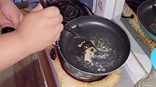 My Sex Slave Eats My Cum Fried With Butter