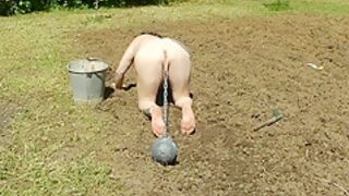 Gardening For Naked Slave Slut Pt1