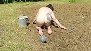 Gardening For Naked Slave Slut Pt1