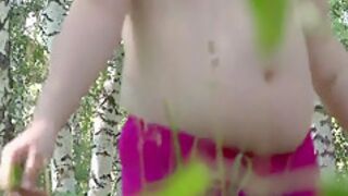 Early Pregnant Milf Gets Naked Outdoors. Natural Female Beauty In Nature. Amateur Fetish. 11 Min