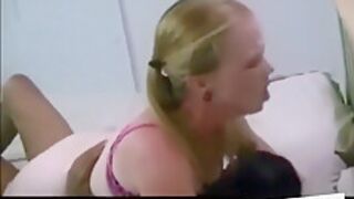 Little Blonde Girl Paid To Fuck With A Black Guy