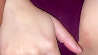 Horney Little Slut Gets Fingered Fucked Then Creampied