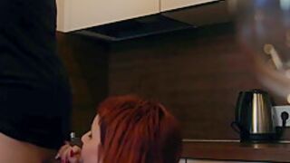 teen 18+ Girl Sucks Stepbrother Cock In The Kitchen