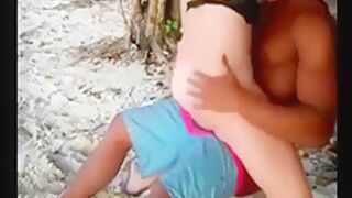 White Girl Fucks Black Guy On Beach