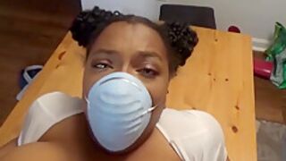 Thick Ebony Gets Cured Of Coronavirus + Creampie