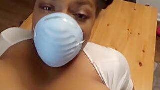 Thick Ebony Gets Cured Of Coronavirus + Creampie