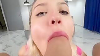 Your Blowjob Queen - Super Close Up. Pov. Deepthroat. Step Sis Takes Huge Dick In Her Mouth. Throat Destruction. Asmr