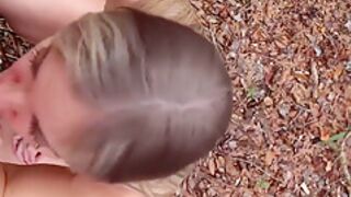 Quick Risky Cum In My Mouth On The Trail!!!