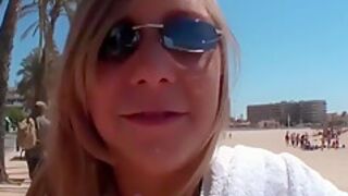 Amateur Blonde Masturbates Then Fucked Outside By A Big Cock