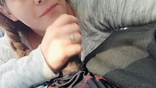 Nikki Belle In Deepthroating Her Bbc In The Car