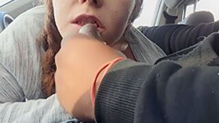 Nikki Belle In Deepthroating Her Bbc In The Car