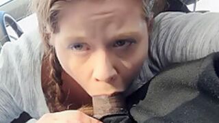 Nikki Belle In Deepthroating Her Bbc In The Car