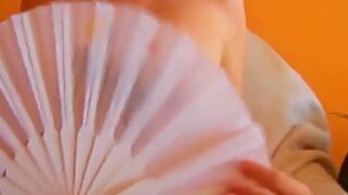 White Stockings And Folding Fan 3 Min With Busty Vivian