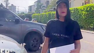 Uber Sex En Bucaramanga, Mia Montielth Chupa Y Folla Con Su Primer Cliente - Sara Films 7 Min