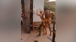 French Milf Fucked By An African Tribe Man