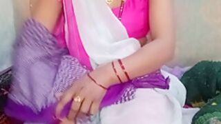 Hot Indian Aunty Pressed Her Big Tits And Got Great Pleasure By Massaging Her Step Sons Penis