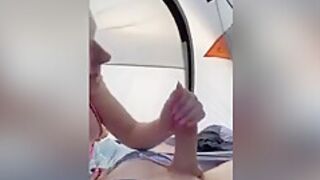 Stepsis Sucking Off My Cock On A Family Trip