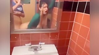 Fucked Big Titty teen 18+ On A Public Toilet