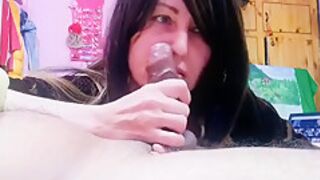 I Give A Close Up Blowjob And Takes Huge Bbc In My Mouth Super Hot Girl Play