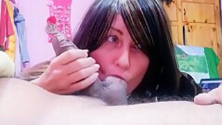 I Give A Close Up Blowjob And Takes Huge Bbc In My Mouth Super Hot Girl Play