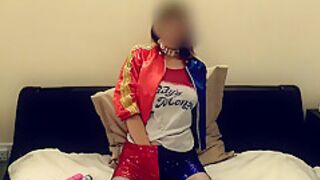 Harley Quinn - Pretoria Babe Dressed As Cosplay Costume Porn Gagged Solo Masturbation - Harmony Sparks