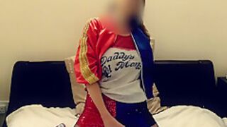 Harley Quinn - Pretoria Babe Dressed As Cosplay Costume Porn Gagged Solo Masturbation - Harmony Sparks