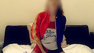 Harley Quinn - Pretoria Babe Dressed As Cosplay Costume Porn Gagged Solo Masturbation - Harmony Sparks